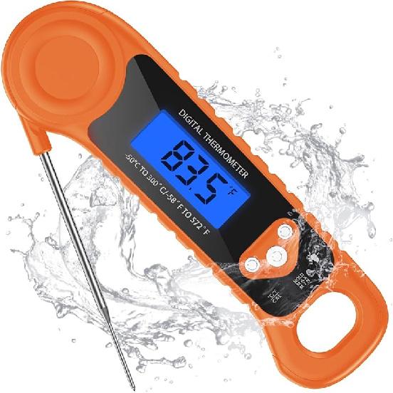 Meat Thermometer Digital, Instant Read Food Thermometer for Cooking Deep Fry BBQ Oven Grill Smoker Roast and Candy Thermometer, Stocking Stuffers