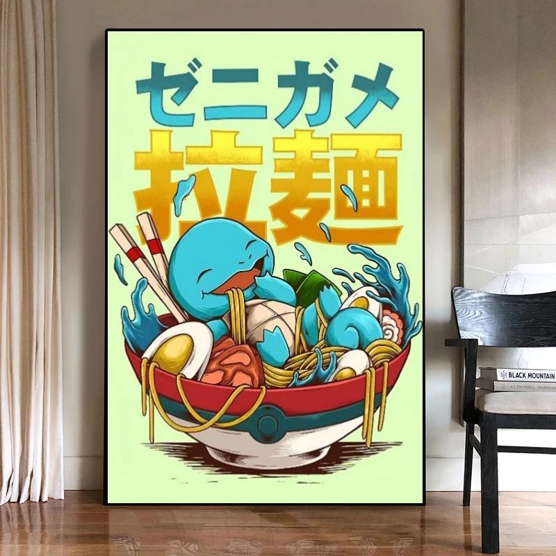 

Anime Peripheral Pokemon Figure Gengar Poster Art Waterproof Canvas Painting Coffee House Restaurant Bar Room Wall Decoration 21X30CMNo Framed