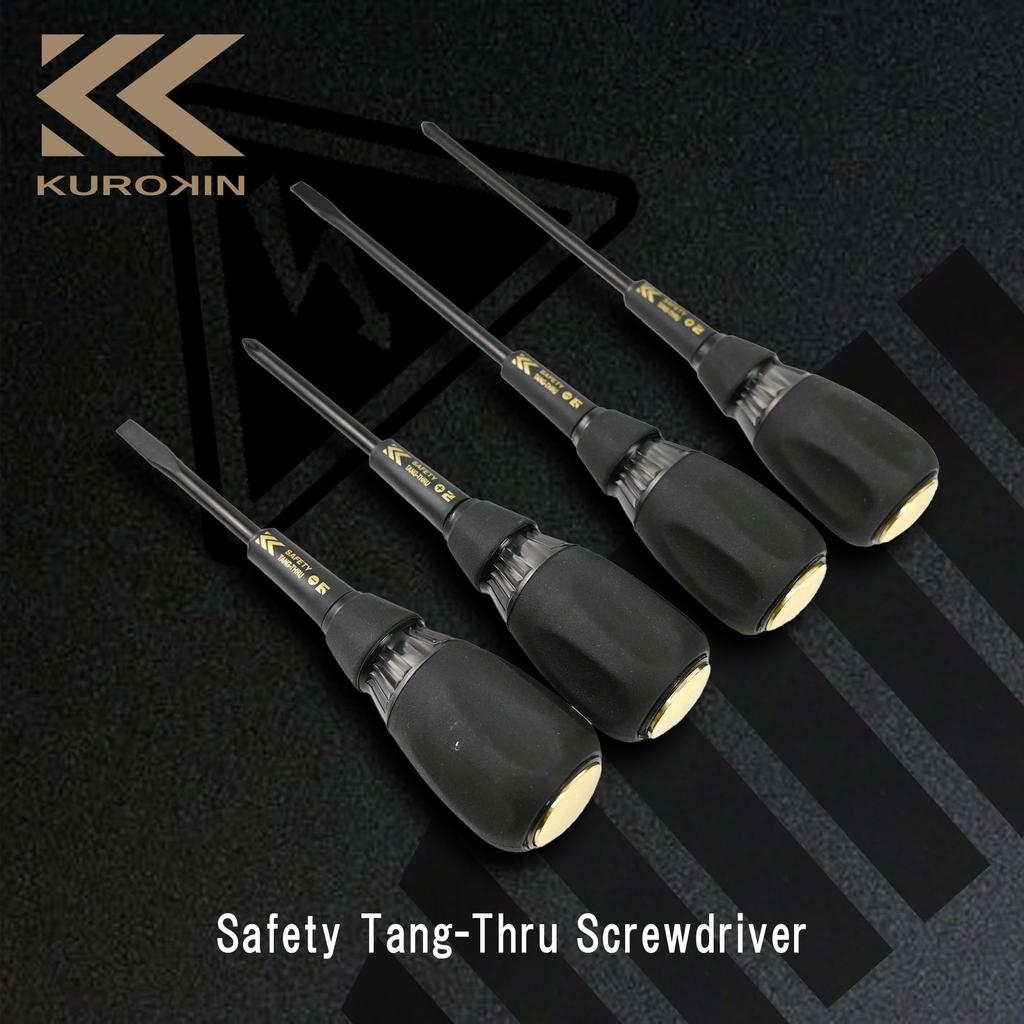 Fujiya Safety Penetration Driver, Black Gold, +2 x 150mm, 526SK-BG, Ideal for Switchboards, Electrical Work, and Telephone Installation