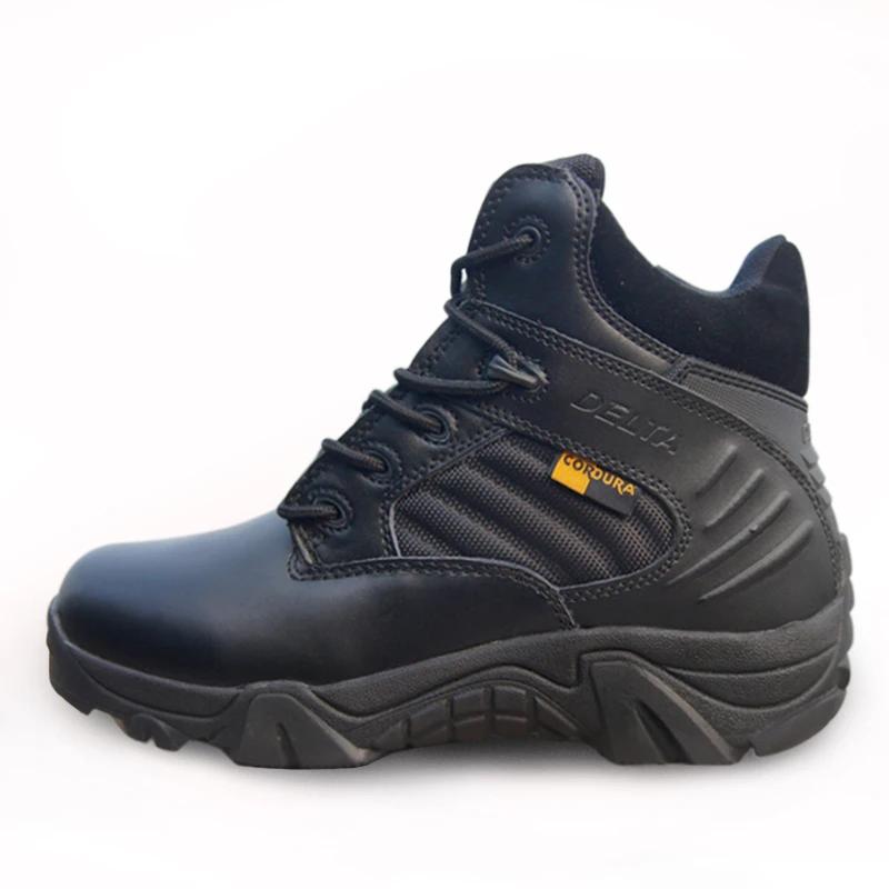 Plus Size Eu 37-47 Male Boots Outdoors Climbing Special Force Leather Waterproof Desert  Boots