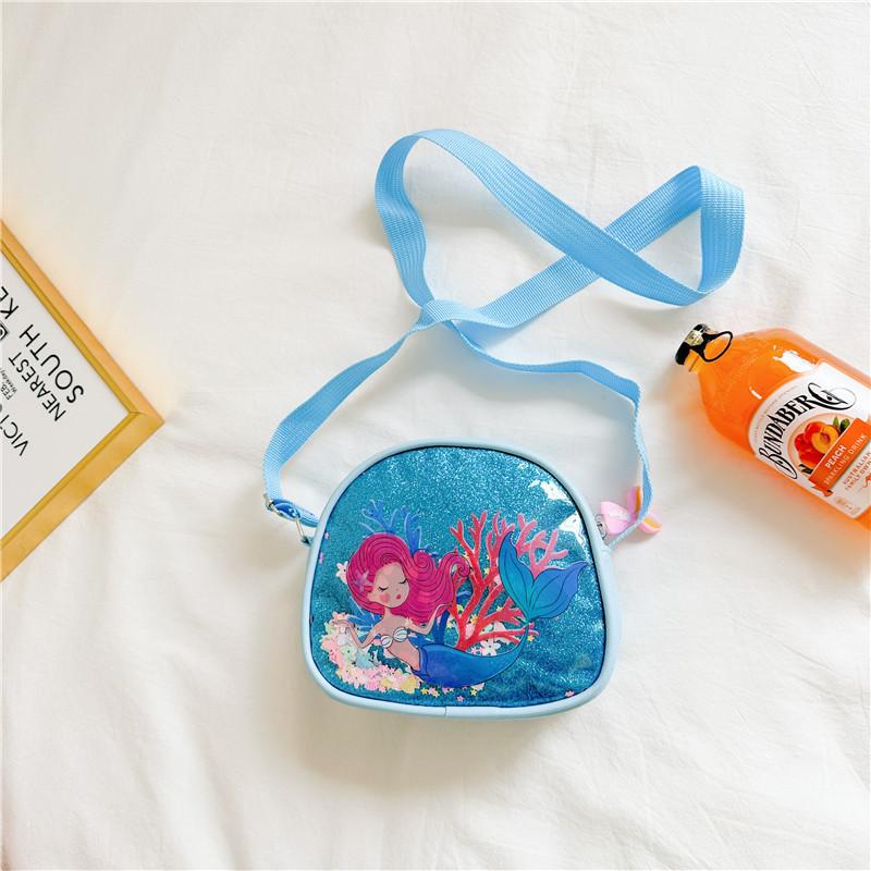 Stylish Korean Version Girl's Crossbody Bag With Shimmering Sequins Ideal For Toddlers