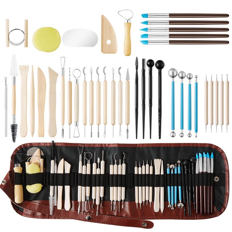Pottery Clay Tool Kit - 5-Piece Set for Sculpting, Trimming, and Modeling