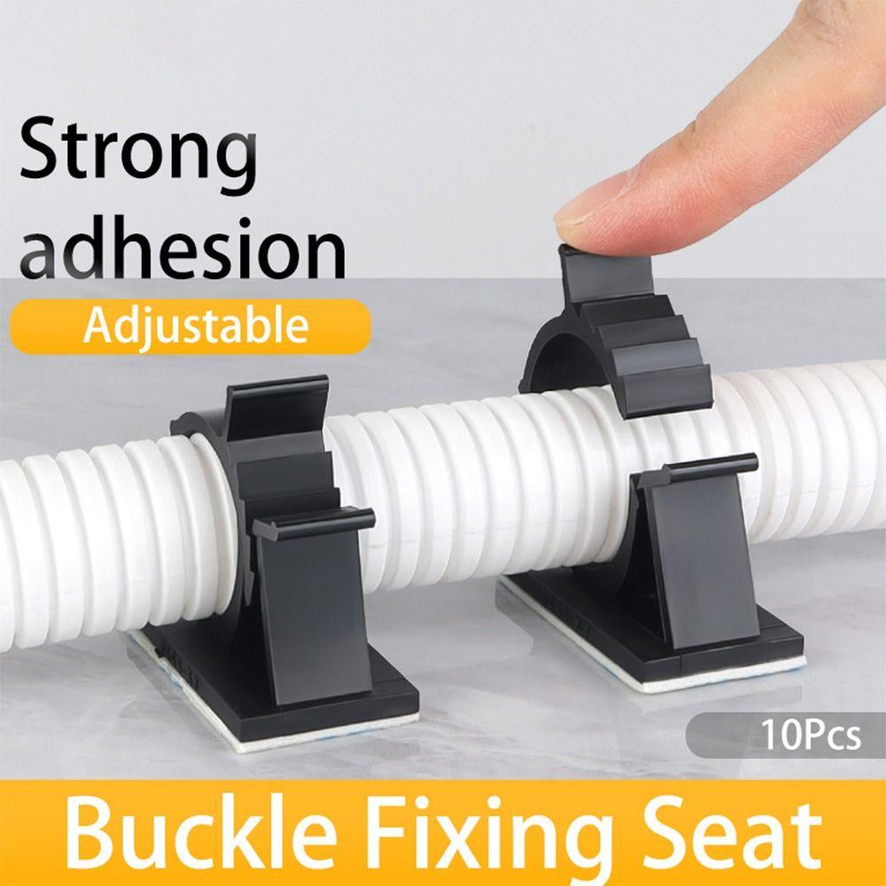 10Pcs Plastic Wire Clamp Holders Adjustable Cord Management Clips  Desk Cable Management
