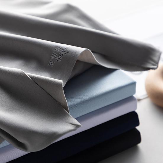 Men T-shirt Anti-shrink V Neck Thin Polyester Men Summer Fitness T-shirt for Gym