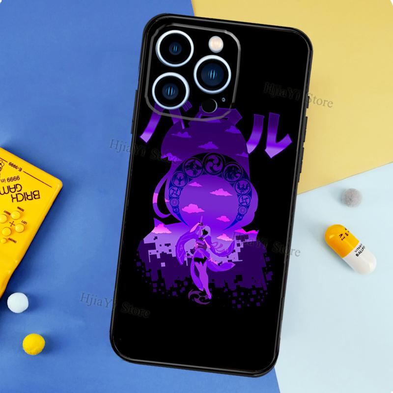 Genshin Impact Raiden Shogun Case For iPhone 13 Pro Max 12 Mini 11 14 15 16 XS MAX XR Plus Silicone Phone Cover