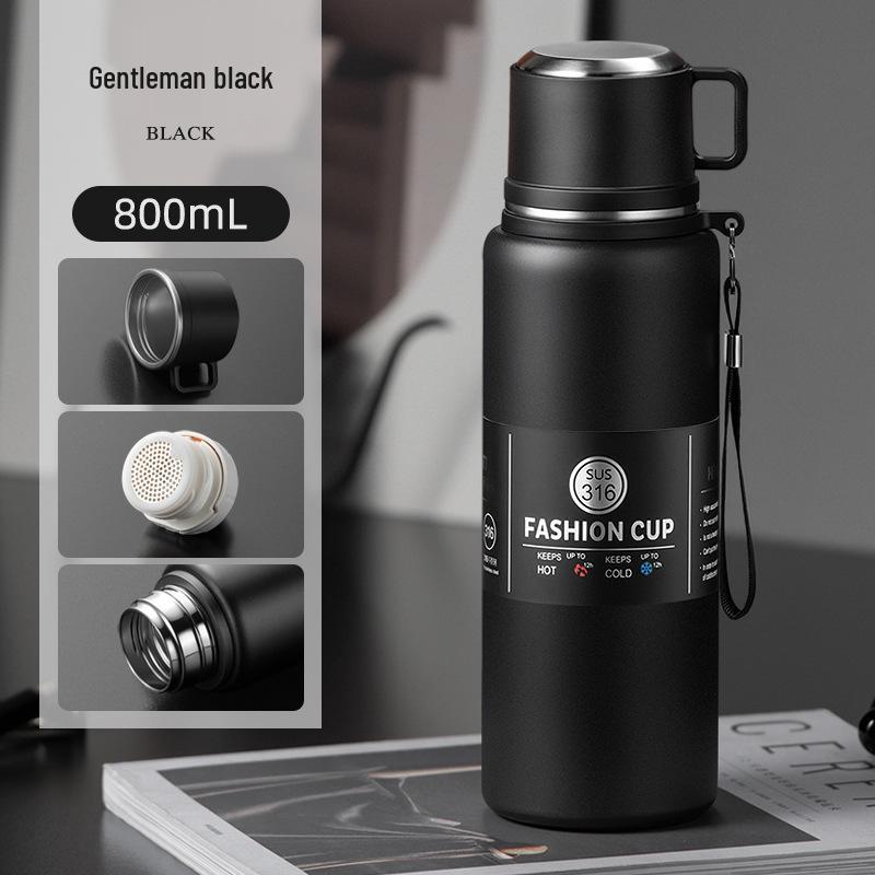 Portable Large-Capacity Double-Wall Insulated Stainless Steel Water Cup