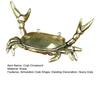 Yousheng Brass Weightlifting Crab Pen Holder Simulation Crab Stationery Pencil Stand Home Office Desktop Fengshui Decoration Ornament