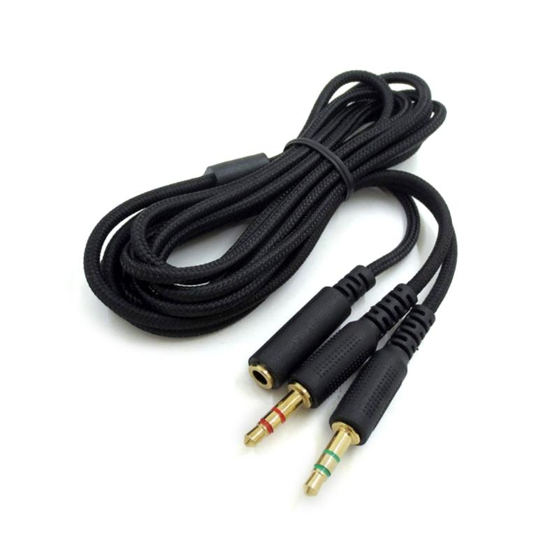 3.5mm Male To Female Cable 1 Female To 2 Male 3.5mm Head Splitter for Headset Headphone Extension Connection Cable