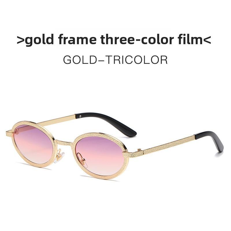 Retro Oval Metal Sunglasses For Women With Uv400 Protection Summer Fashion Accessories