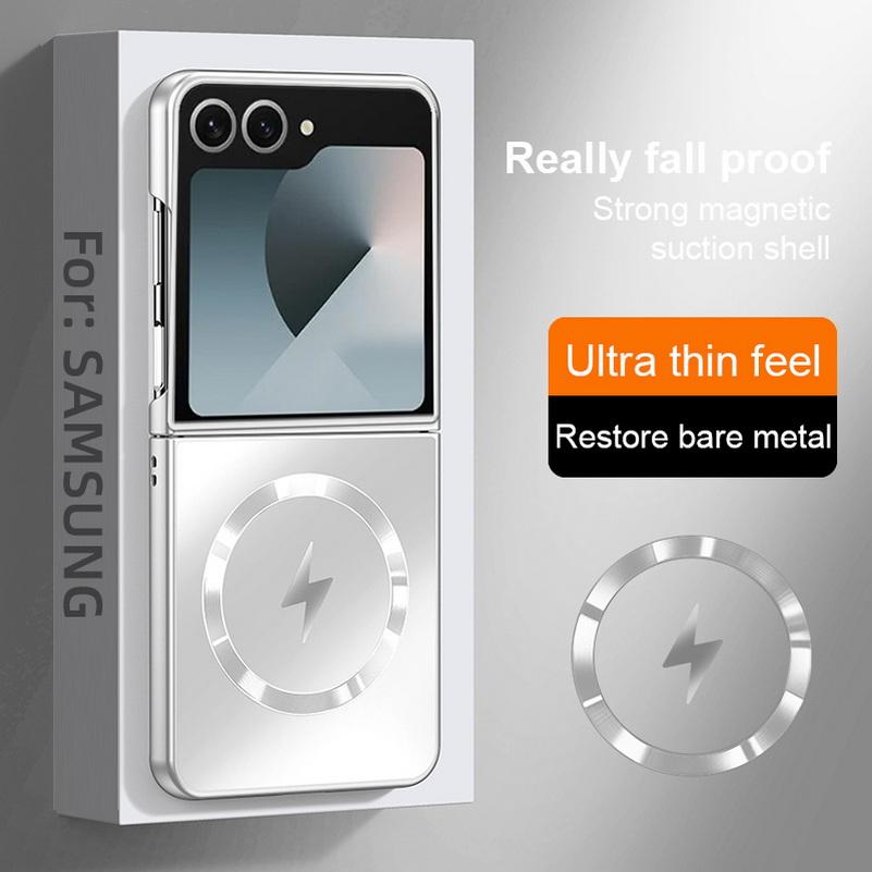 

Nano Matte Bezel-less Powerful Magnetic Fully Wrapped Case For Samsung Z Flip 7 flip7 fe Galaxy Z Flip 6 5 4 3 Protect Cover Galaxy Z Flip7
