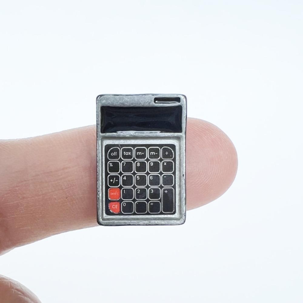 Möbel Spielzeug 1:12 Puppenhaus Rechner Mini Elektronischer Rechner Modell Puppenhaus Dekoration