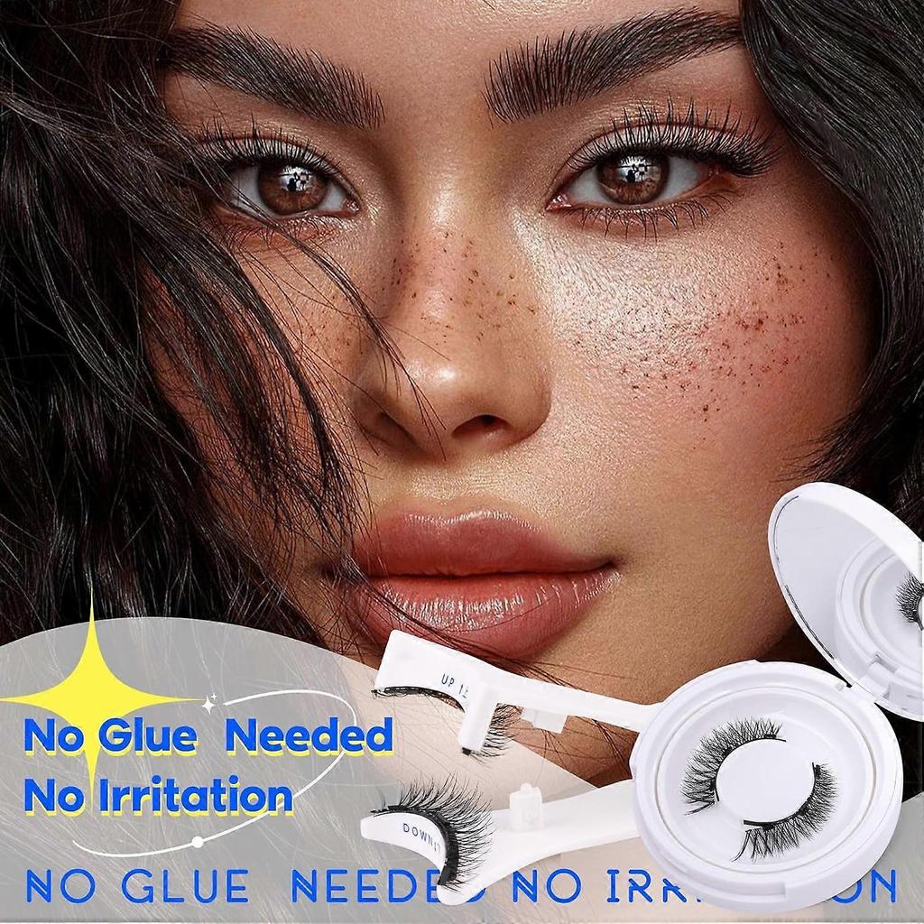 Magnetic Eyelashes, Magnetic False Eyelashes Kit No Glue with Applicator, 3D Natural Look Eyelash Extensions Magnetic Eyelash