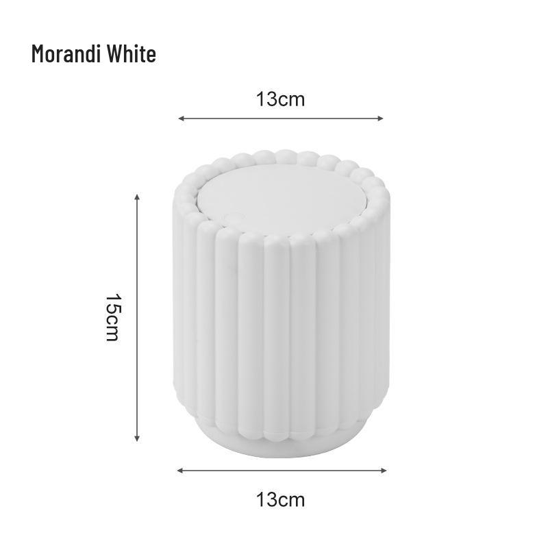 Yongsheng 2518 Sunflower Mini Desktop Trash Can with Press-Top Lid for Household Desk Storage