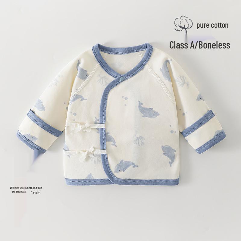 Unisex Cotton Tagless Baby Top: Newborn Half-Sleeve for Spring/Autumn, Long Sleeve All-Season Monk Suit