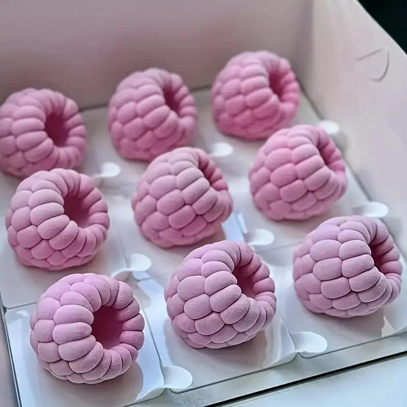 6/12 Hole Raspberry Mousse Cake Silicone Mold DIY 3D French Dessert Chocolate Cake Pastry Decoration Baking Mold Kitchen Tools