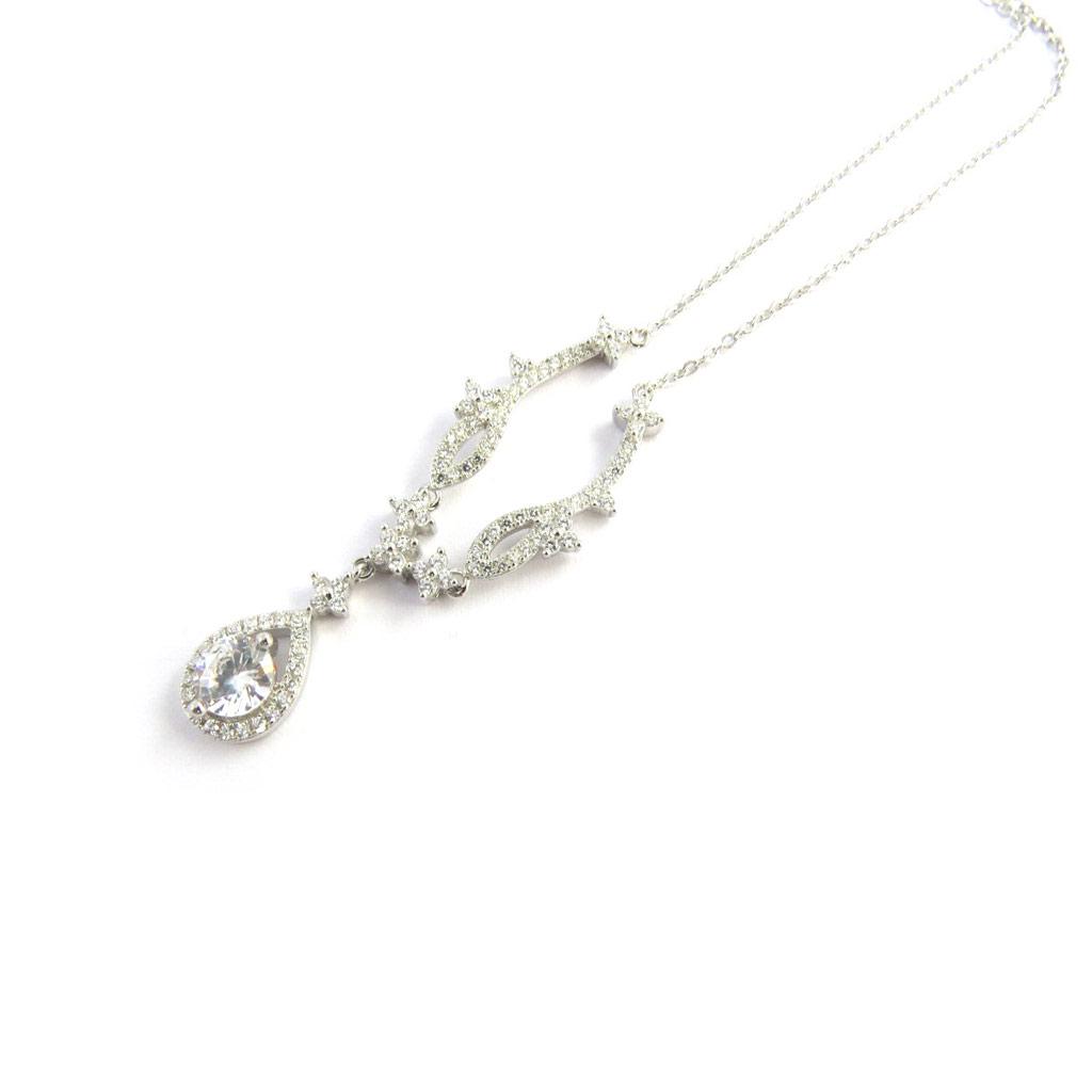 Les Trésors De Lily [M7258] - Collier Argent 'Sissi' blanc