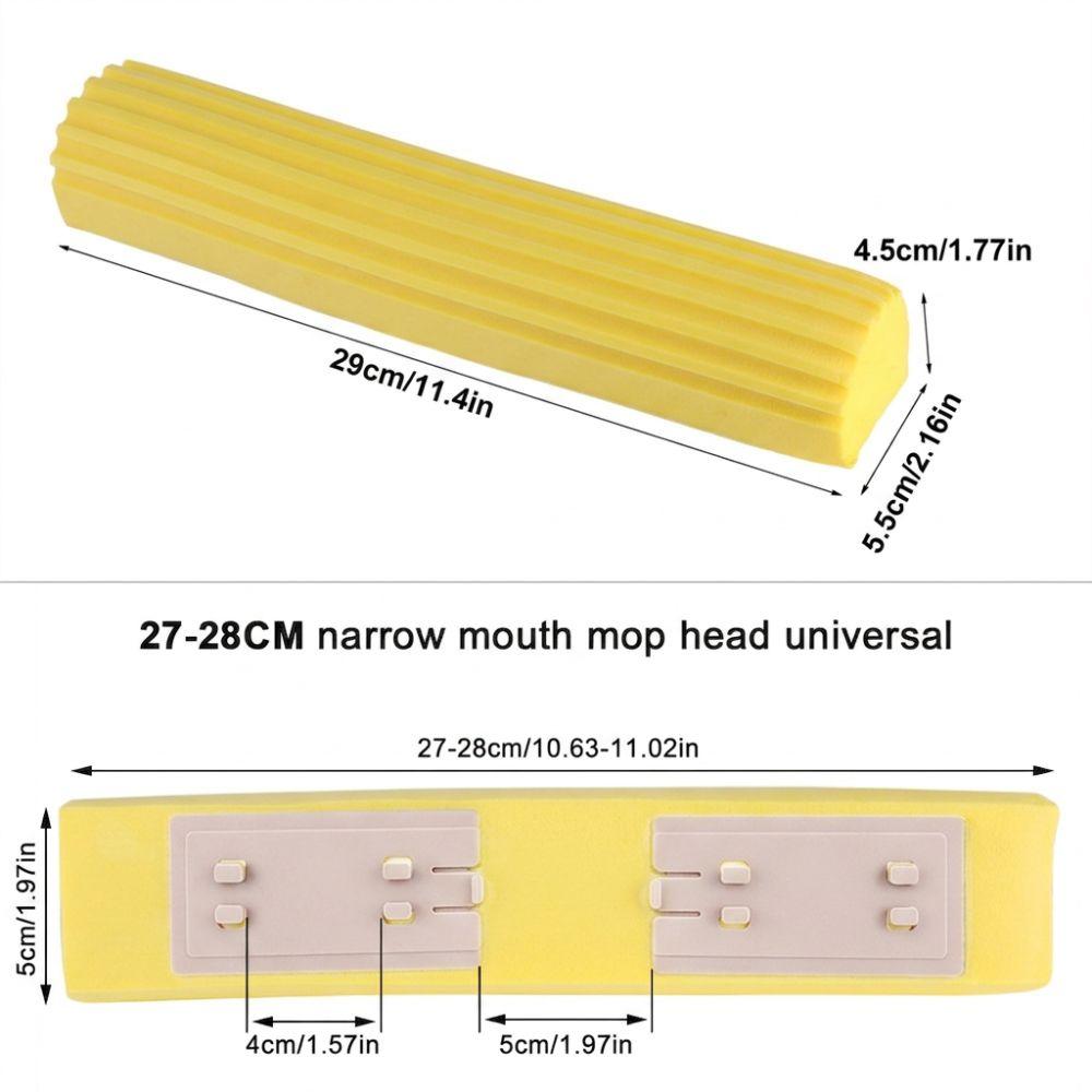 2pcs Yellow Sponge Mop Refill Super Absorbent Sponge Roller Mop Head  Tile Floors