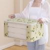 New Flower Visible Quilt Storage Bag With Reinforced Handle For Blanket Comforters Bed Sheets Pillows Toy Dustproof Closet Under-Bed Storage Organizer