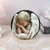 1PC Vintage Metal Art Sign Handcrafted Angel Logo Wall Decor For Bar Home