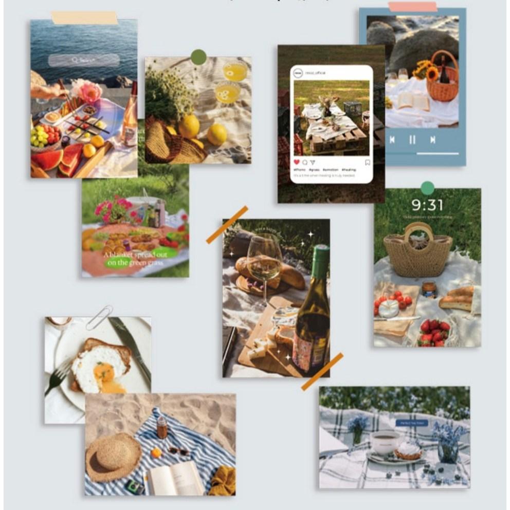 Rico's Object Deco Photo Postcard Set, Picnic Day, 1 set