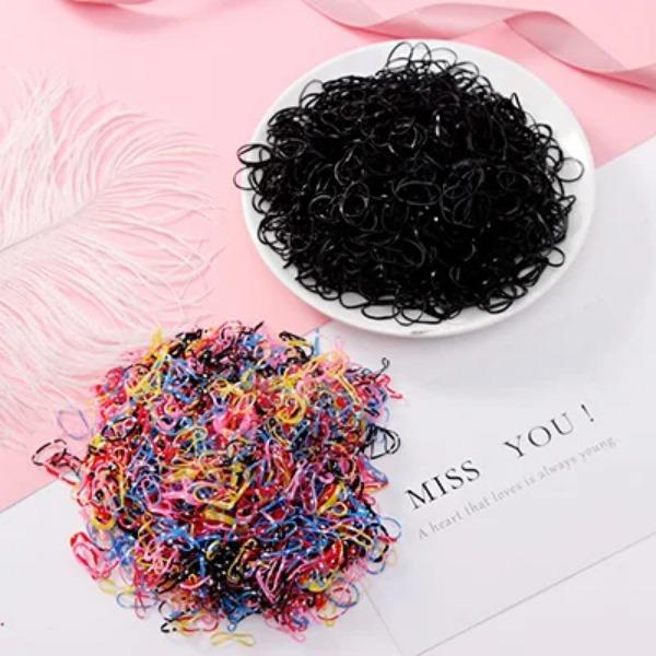 1000 teile/paket Mädchen Bunte Kleine Einweg Gummibänder Gummi Für Pferdeschwanz Halten Scrunchie Haarbänder Mode Haar Zubehör