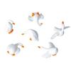 6Pcs Mini Resin White Goose Figurines Cute Cartoon Design And Vivid Colors For Desktop Decor Bonsai Micro Landscape Diy Craft