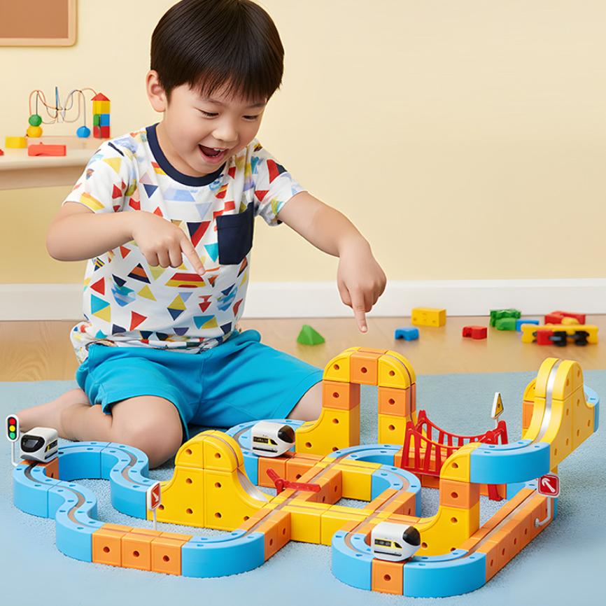 Electric Magnetic Track Train Children's Educational Toy High-Speed Rail Magical Technology Toy