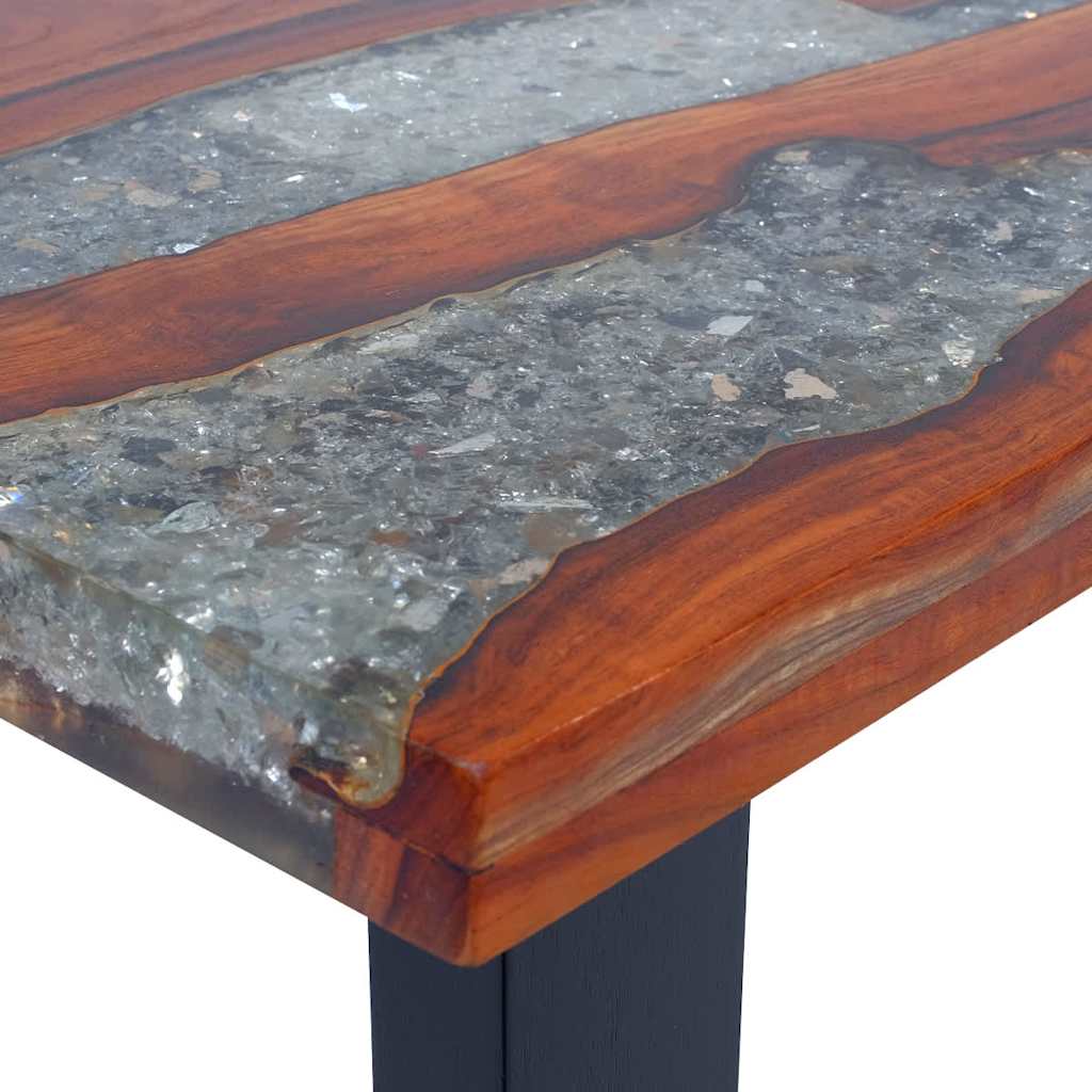 Teak Resin Coffee Table 100x50 cm