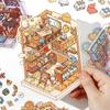 13 Pcs In 1 Book Cartoon 2.8D Landscape Sticker DIY Pocket Cabin Scene Stacking and Stick Stickers Gift for Kid Child Student