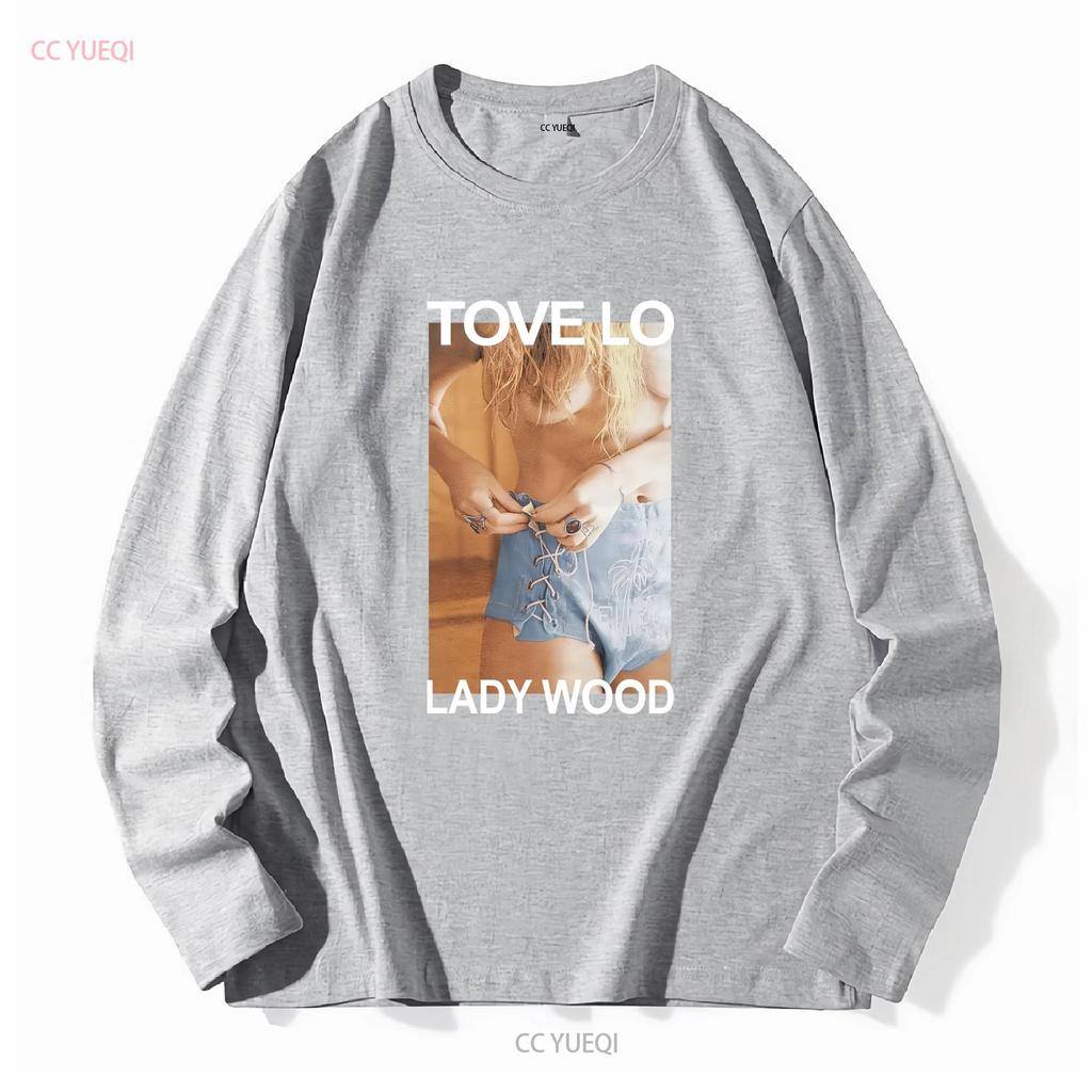 Retro Lady Wood Tove Lo T Shirt Classic Black S 5XL VE647 long sleeves vintage Washed graphic Versatile Top For Everyday Wear