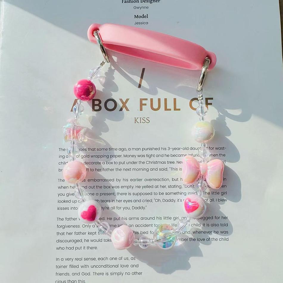 Neuer Tragbarer Wasserflaschen-Tragegurt-Halter Für 6-10cm Niedliche Rosa Schleife Silikon-Schlaufe Geeignet Für Stanley 30oz/40oz Schnabeltasse