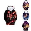Lebhafter Demon Slayer Kimetsu No Yaiba 3D-gedruckter Hoodie für Freizeitkleidung