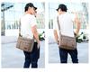 Men's Multi-Layer Canvas Crossbody Bag - Large Capacity, Casual & Versatile