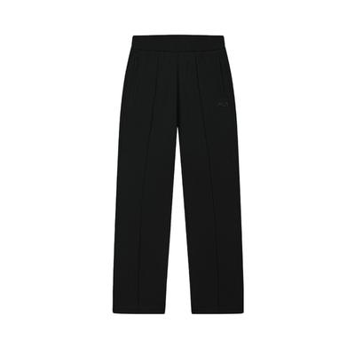 Série Héritage Pantalon de Sport Décontracté Polyvalent Confortable Tricot Élastique Femme Bas Noir F11W528602F-BK