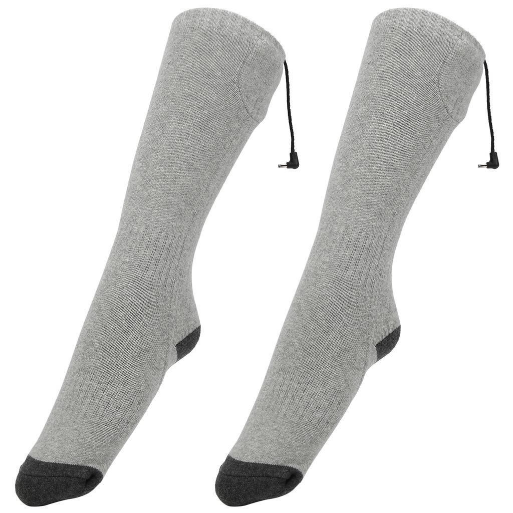 1Pair Smart Heating Stockings Winter Ski Keep Warm Unisex Electric Heat Socks Thickengray