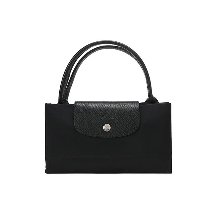 Longchamp Le Pliage Green Borsa Tote Pieghevole Grande Capacità Tela Monocolore a Forma di Raviolo Media da Donna Borsa Tote Nera 1623919001