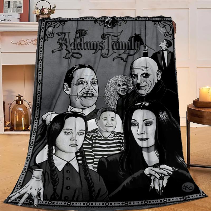 1PC Gothic Adams  Flannel Blanket Gift, Suitable for Both Men And Women, Soft Ideal for Beds And Sofa, Birthday Or Christmas Gift