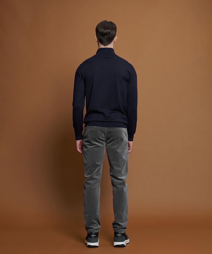 PANICALE Navy Soft Half-Zip Knit (Type B)