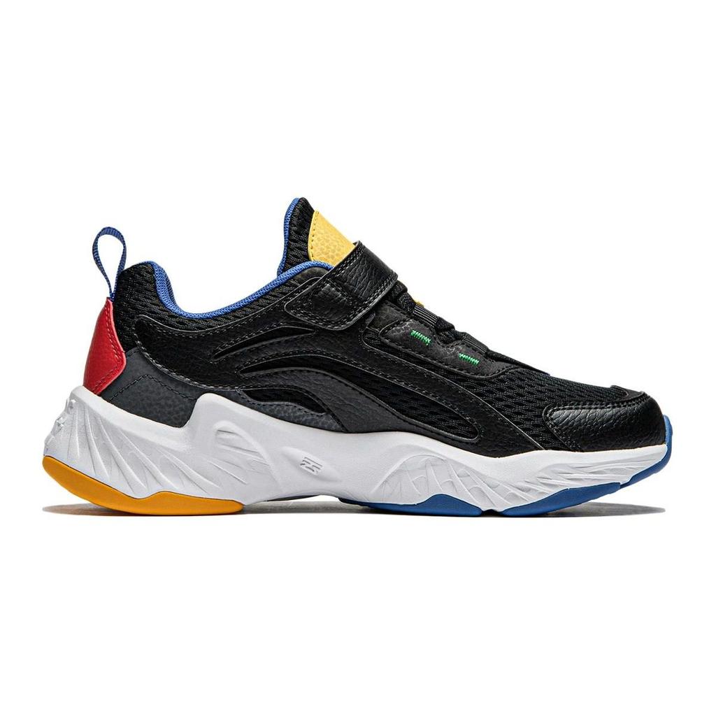 Li Ning Kids Versatile Non-Slip Shock Absorbing Casual Shoes Kids Shoes Black White YKCU136-3