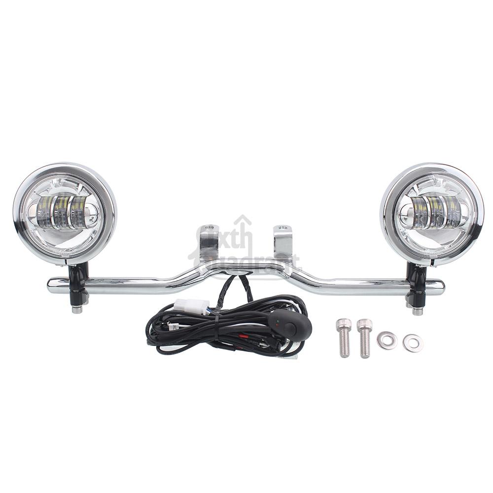 Motorcycle Modification Accessory Fog Lights 4.5'' waterproof LED Auxillary Headligh Chrome For BMW R 18 B R18B R18 2021-2024