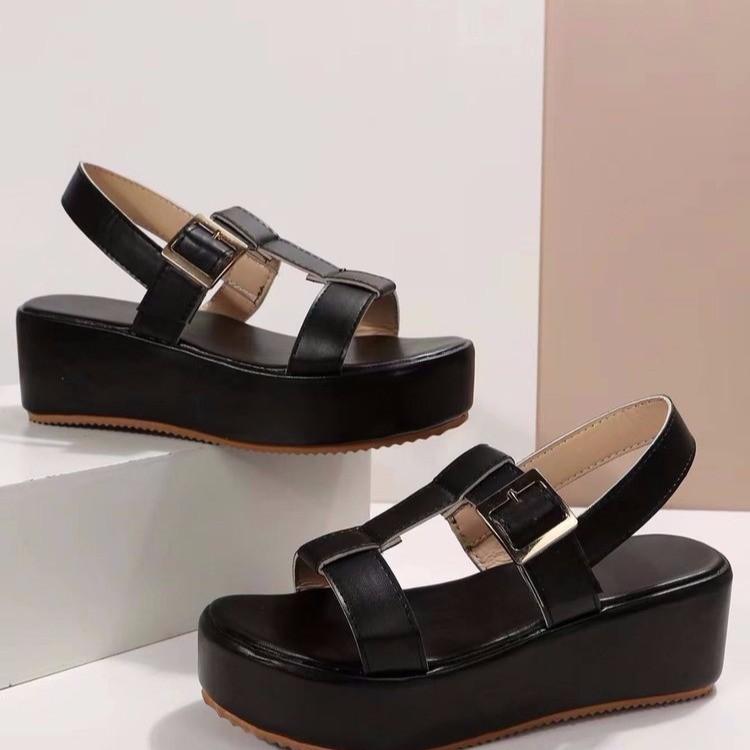 

Large size Roman sandals women s summer new European and American beach sandals South East Asia African shoes 36 чёрный