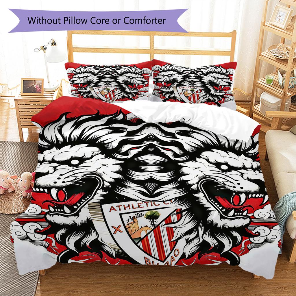 Athletic Club logo  Pattern Bedding Quilt Set Quilt Cover Pillowcase Home Decoration Birthday Gift (1 * duvet cover + 2 * pillowcase, without core)