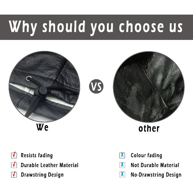 Universal RV Electric Tongue Socket Cover -Weatherproof Protective Cover for Trailer Jacks, 17" H X 15" W, Durable Waterproof Imitation Leather