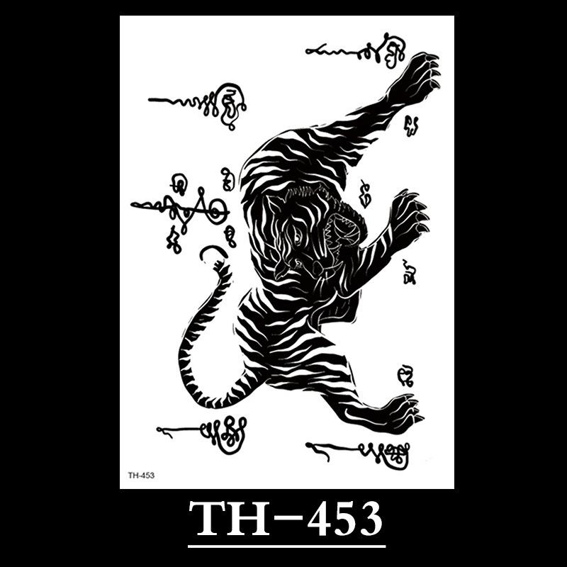 Animal Tattoo Sticker, Liger Tattoo Sticker, Half Arm Waterproof Tattoo Sticker, Large Picture Temporary Sticker Tattoo