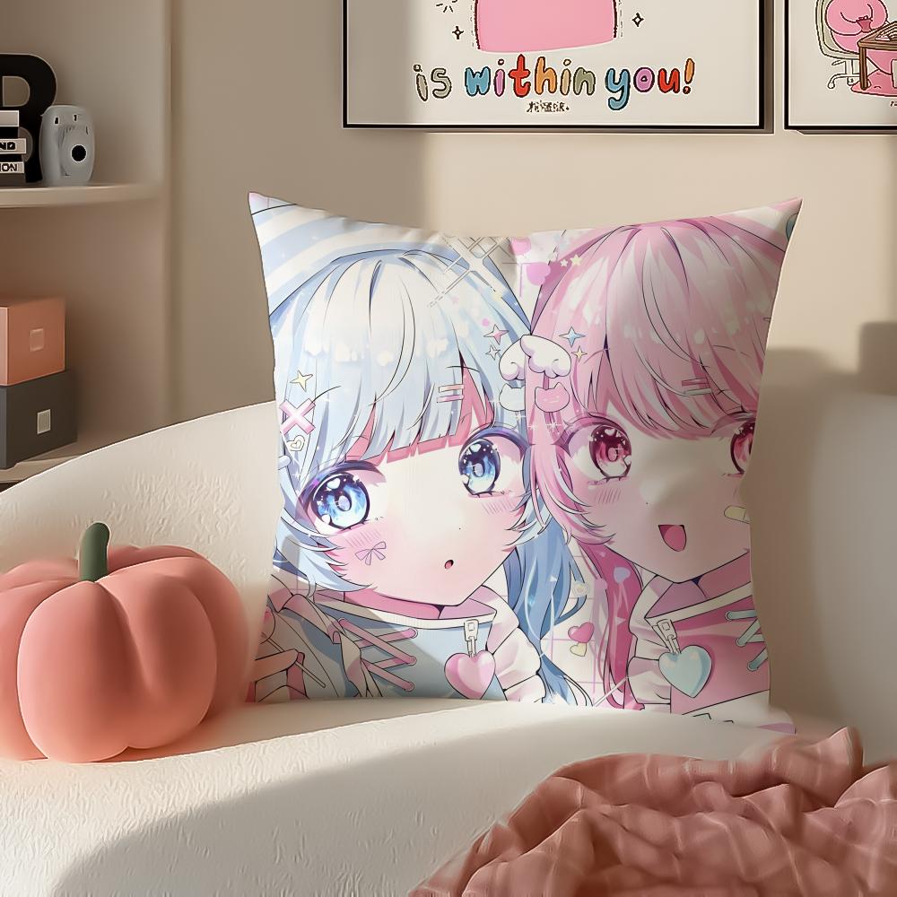Addictive Satirical Game NNeedy Streamer Overload Cushion Cover Pillowcase Short Plush Invisible zipper Room Sofa Cushion Cover