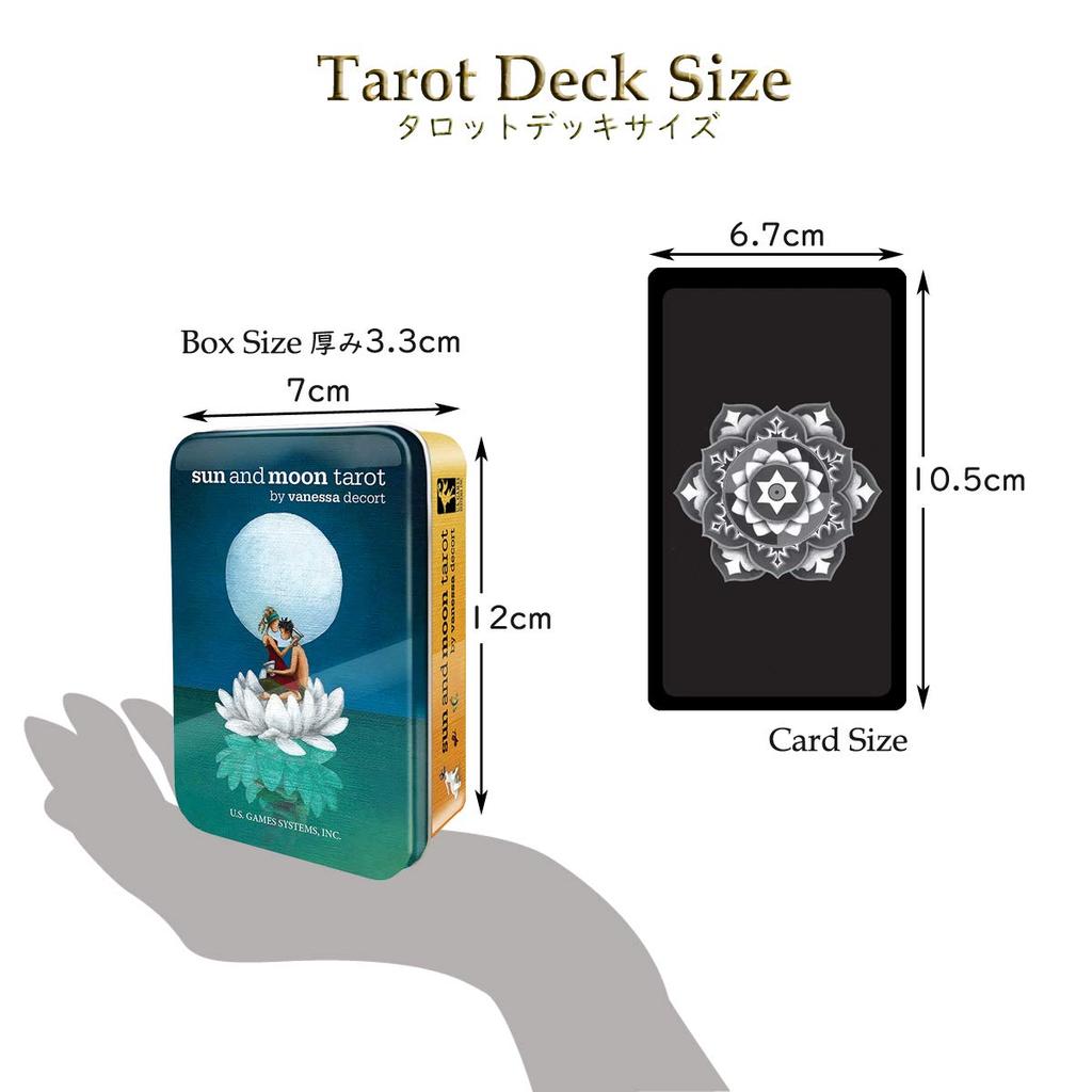 LANG Crowley Thoth Tarot and Moon Tarot a with Japanese instruction Tarot fortune telling Sun and Moon in a tin [Sun (in tin) manual] [Authentic]