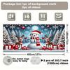 1 piece, festive snowman and reindeer Christmas background, suitable for home, outdoor, garden,garage,commercial door de
