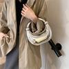 Summer PVC Metallic Gloss Half Moon Banquet Youth Sweet Crossbody Bags Hot Sale Advanced Sense Creative Design Luxury Handbags