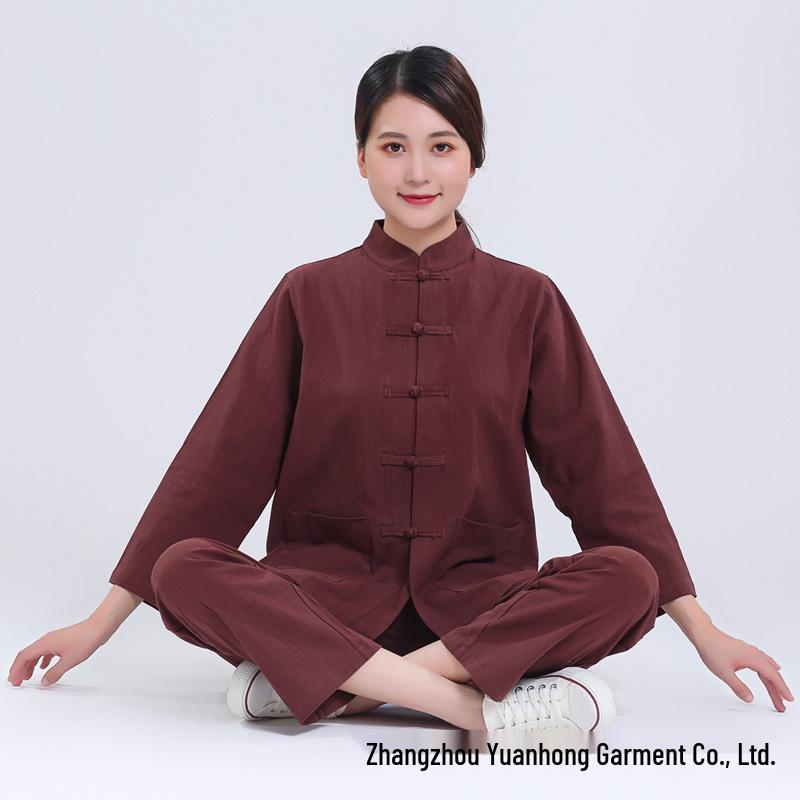 Haiqing Unisex Zen Meditation Clothing Pure Cotton Set for All Seasons