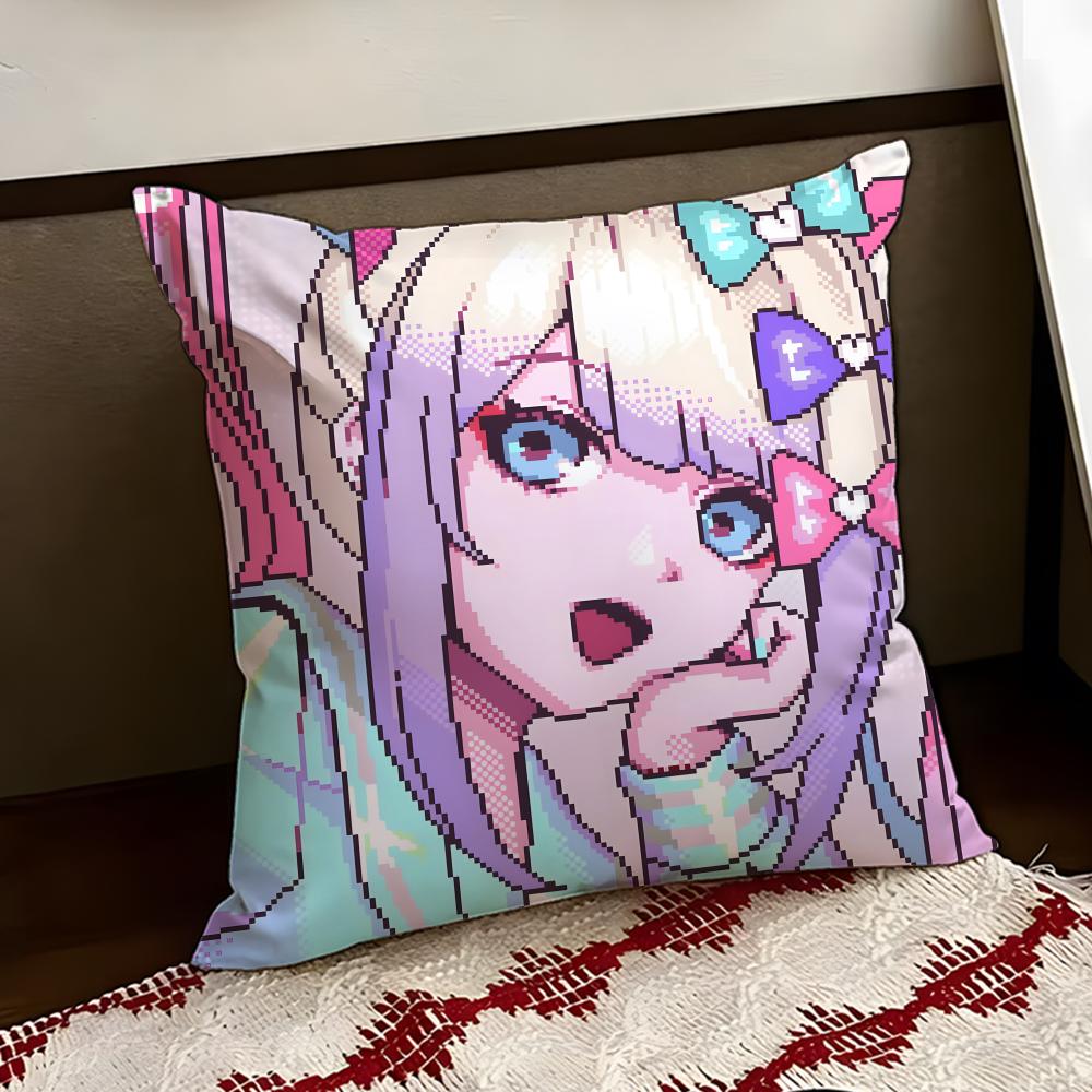 Cute NEEDY GIRL OVERDOSE Cushion Cover Reversible Soft Durable Pillow Cover Home  Car MultiScene Use for Daily Comfort